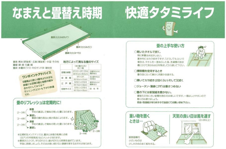 なまえと畳替え時期